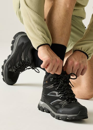 Regatta Black Granit Holcombe III Waterproof Breathable Isotex Walking Boots