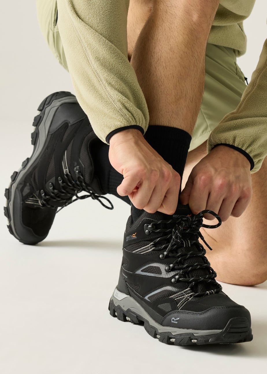 Regatta Black Granit Holcombe III Waterproof Breathable Isotex Walking Boots