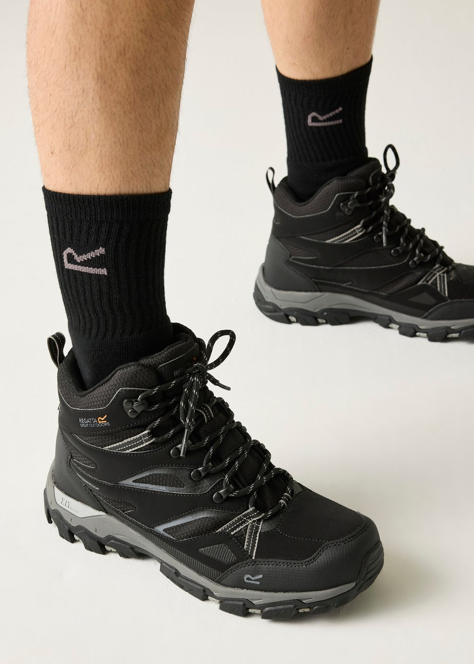 Regatta Black Granit Holcombe III Waterproof Breathable Isotex Walking Boots