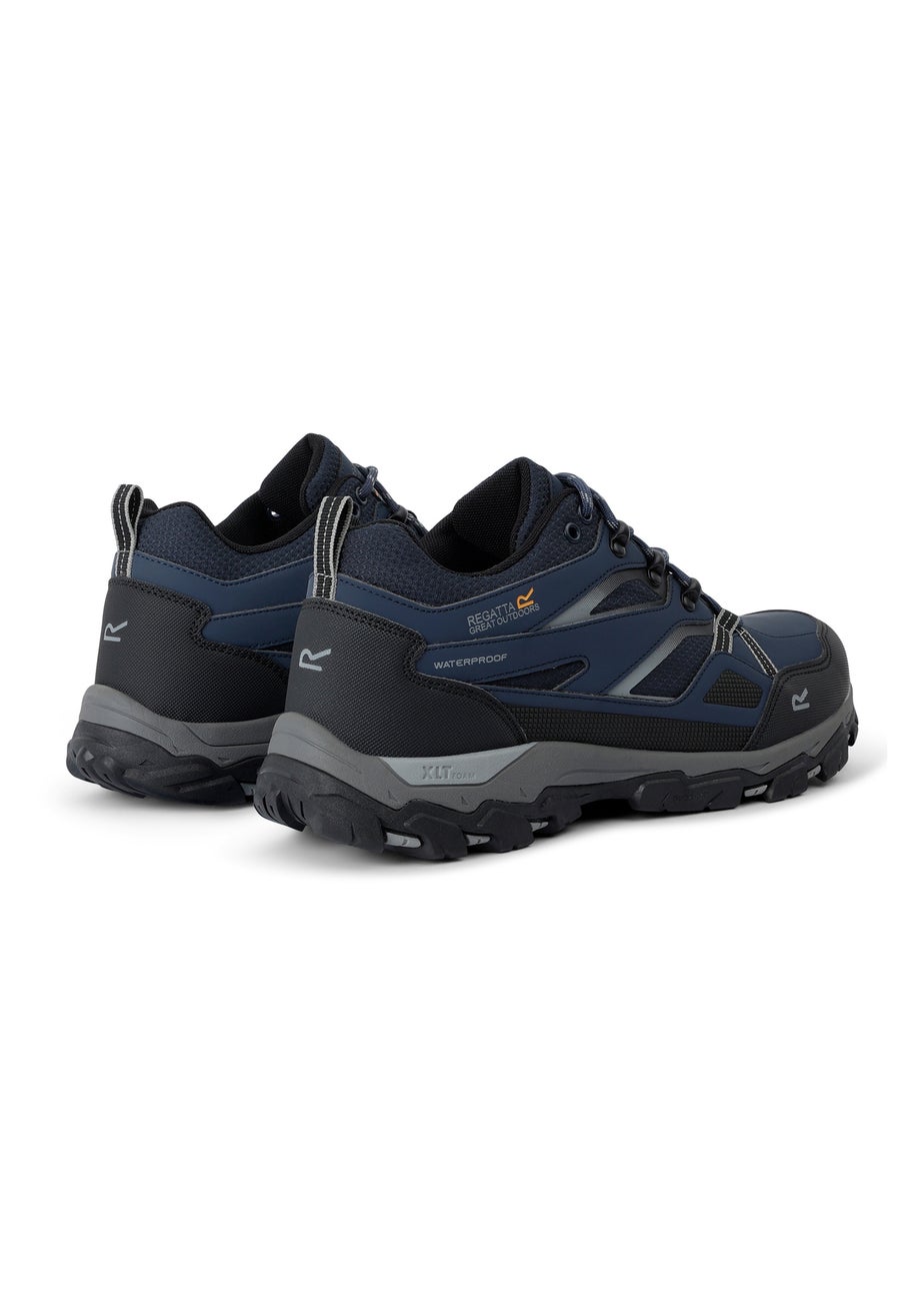 Regatta Navy Dark Steel Holcombe Low III Waterproof Breathable Isotex Walking Shoes