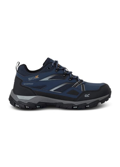 Regatta Navy Dark Steel Holcombe Low III Waterproof Breathable Isotex Walking Shoes