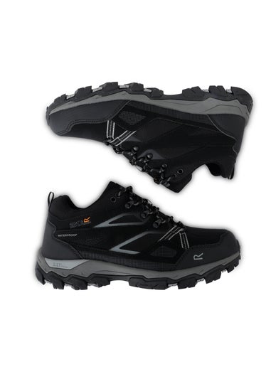 Regatta Black Granite Holcombe Low III Waterproof Breathable Isotex Walking Shoes