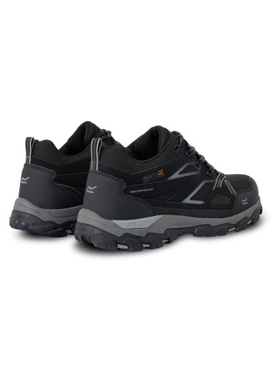 Regatta Black Granite Holcombe Low III Waterproof Breathable Isotex Walking Shoes