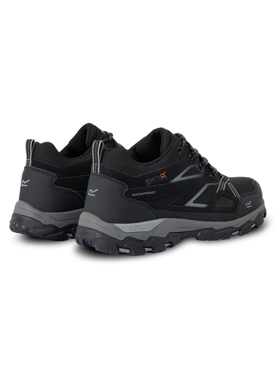 Regatta Black Granite Holcombe Low III Waterproof Breathable Isotex Walking Shoes