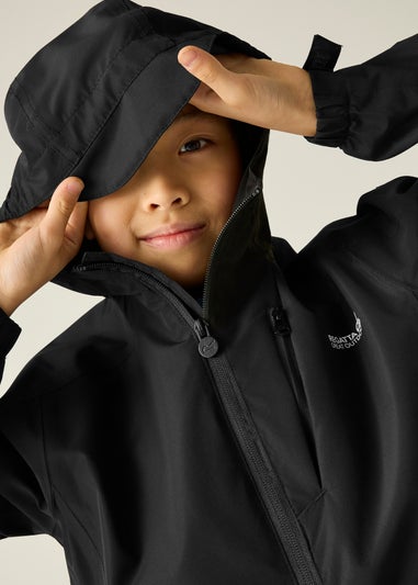 Regatta Black Kids Junior Calderdale III Waterproof Breathable Isotex Jacket (3-16 yrs)