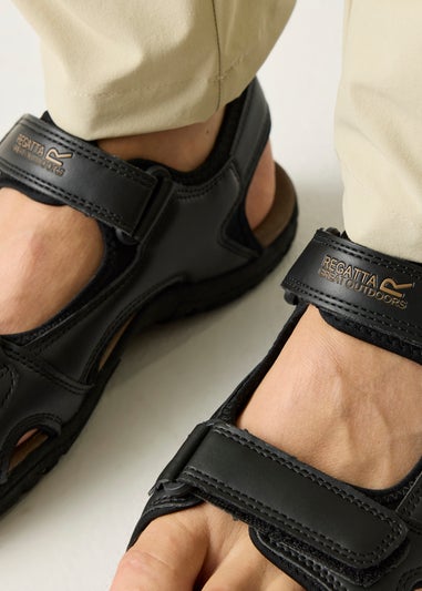 Regatta Black Haris Lightweight, Cushioned Sandals
