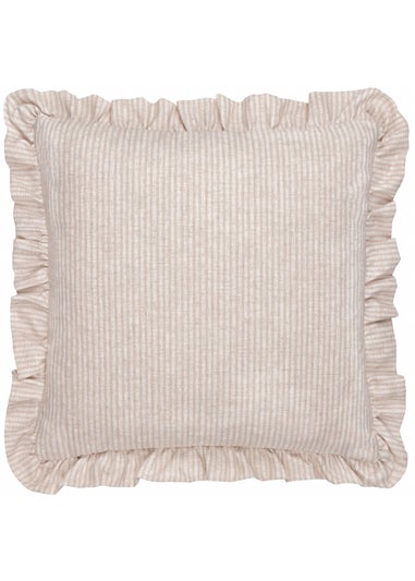 Wylder Martha Ruffle Embroidered Ruffle Pink Cushion (50 x 50 x 8 cm)