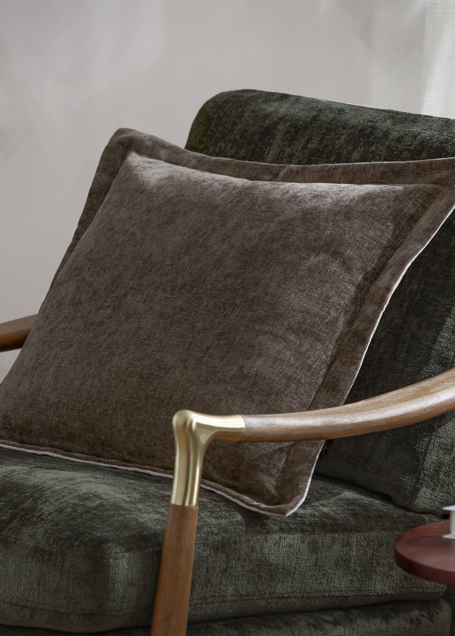 Yard Dune Chenille Brown Cushion (50 x 50 x 8 cm)