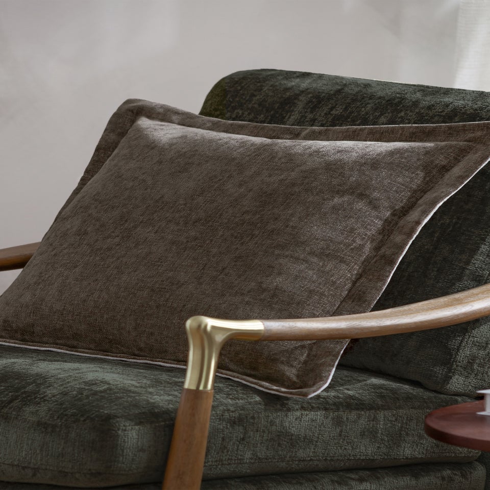 Yard Dune Chenille Brown Cushion (50 x 50 x 8 cm)