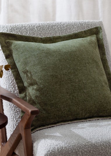 Yard Dune Chenille Green Cushion (50 x 50 x 8 cm)