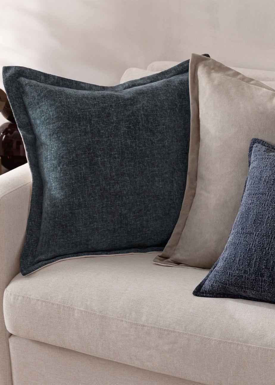Yard Dune Chenille Grey Cushion (50 x 50 x 8 cm)