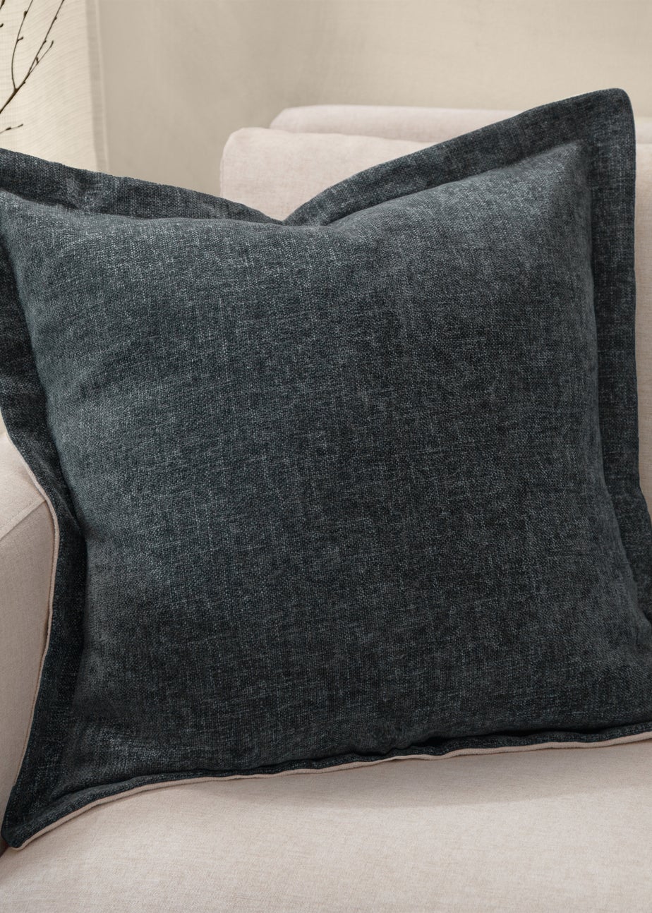Yard Dune Chenille Grey Cushion (50 x 50 x 8 cm)
