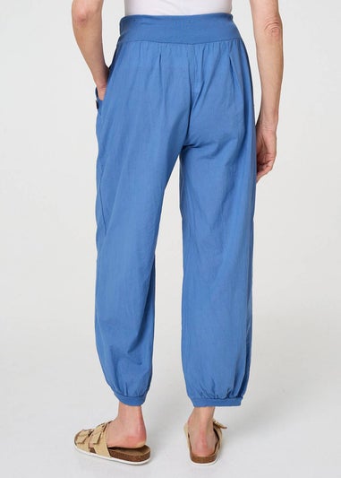 Izabel London Blue Elasticated High Waist Loose Trousers