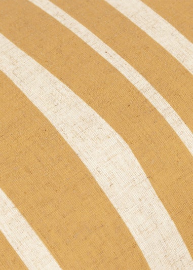 Furn Carmon Stripe Ruffle Ochre Cushion (40 x 60 x 8 cm)