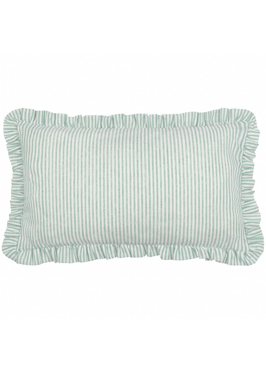 Furn Les Fruites Embroidered Ruffle Orange Cushion (30 x 50 x 8 cm)