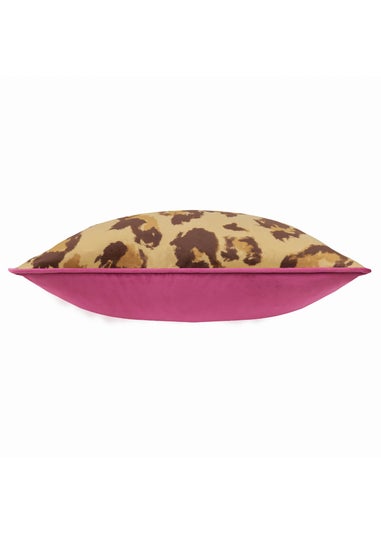 Furn True Leopard Piped Velvet Mutli Cushion (43 x 43 x 8 cm)