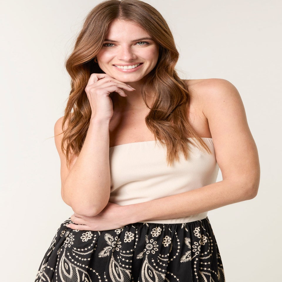 Blue Vanilla Black Embroidered Bandeau 2 In 1 Dress