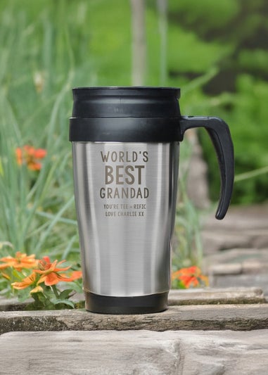 Personalised Memento Company Silver Travel Mug