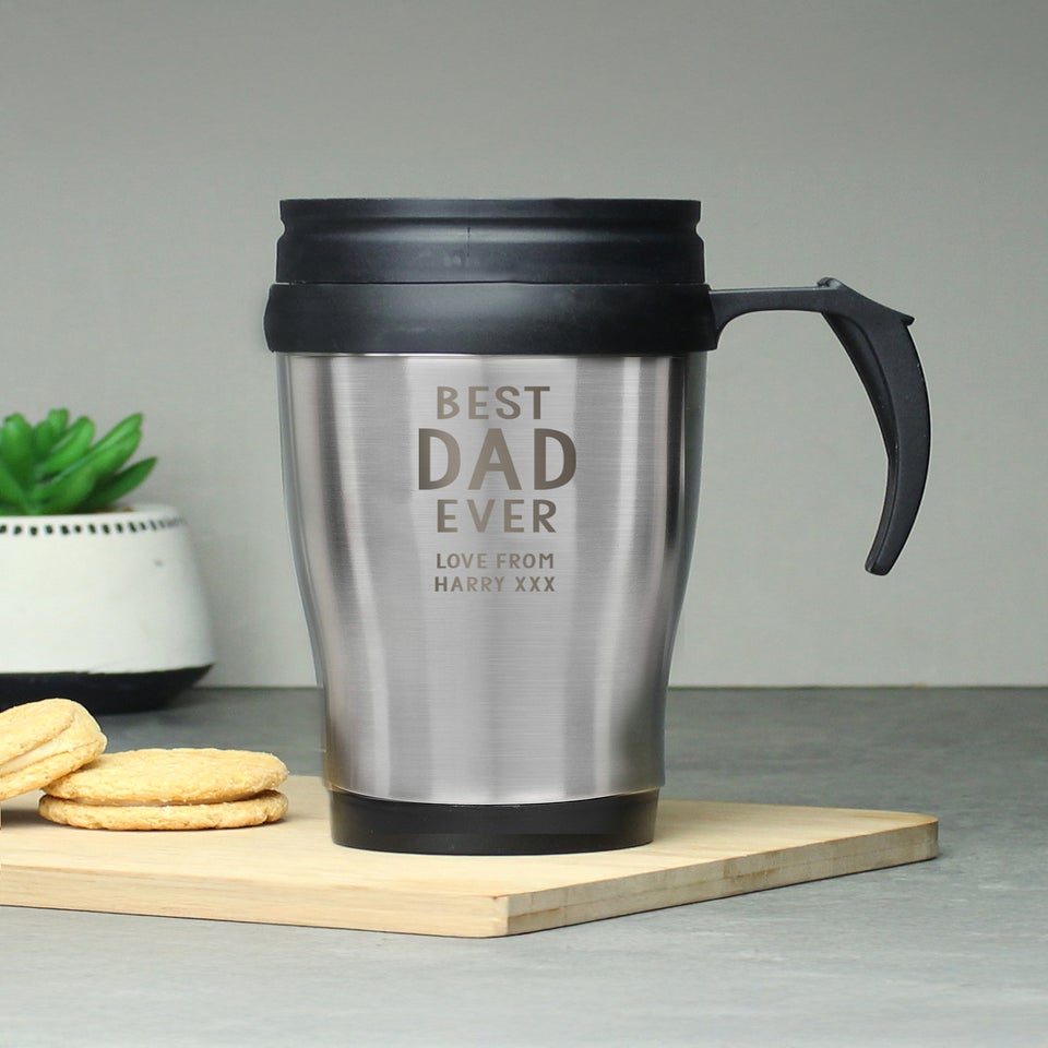 Personalised Memento Company Silver Travel Mug