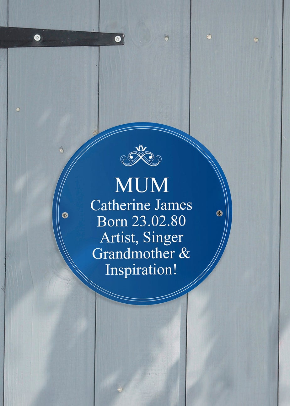 Personalised Memento Company Blue Heritage Plaque