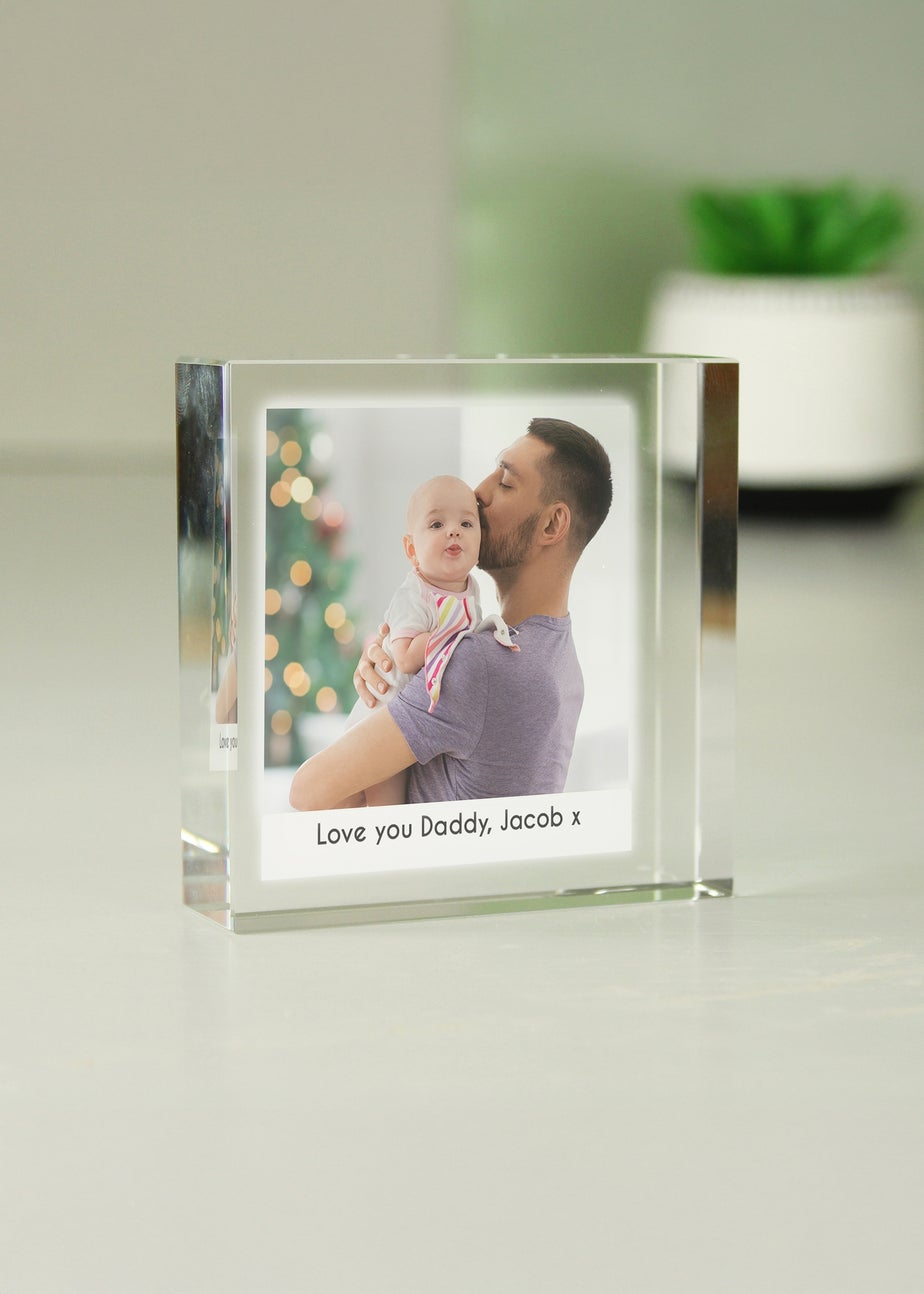 Personalised Memento Company Clear Photo Upload Crystal Token