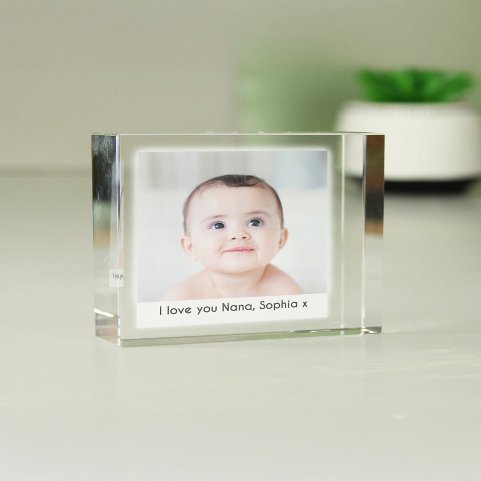 Personalised Memento Company Clear Photo Upload Crystal Token