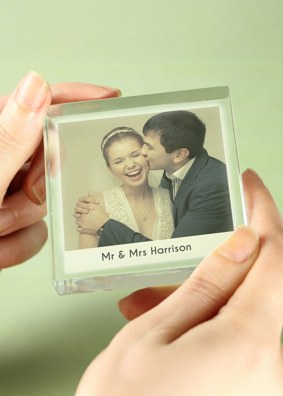 Personalised Memento Company Clear Photo Upload Crystal Token