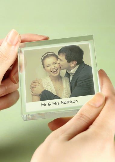 Personalised Memento Company Clear Photo Upload Crystal Token