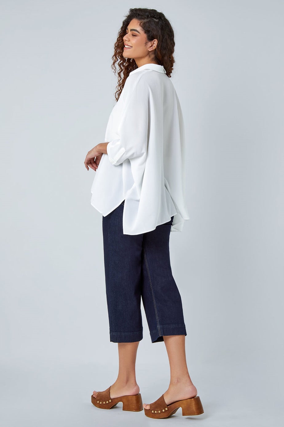 Roman Ivory Relaxed Smart Stretch Shirt