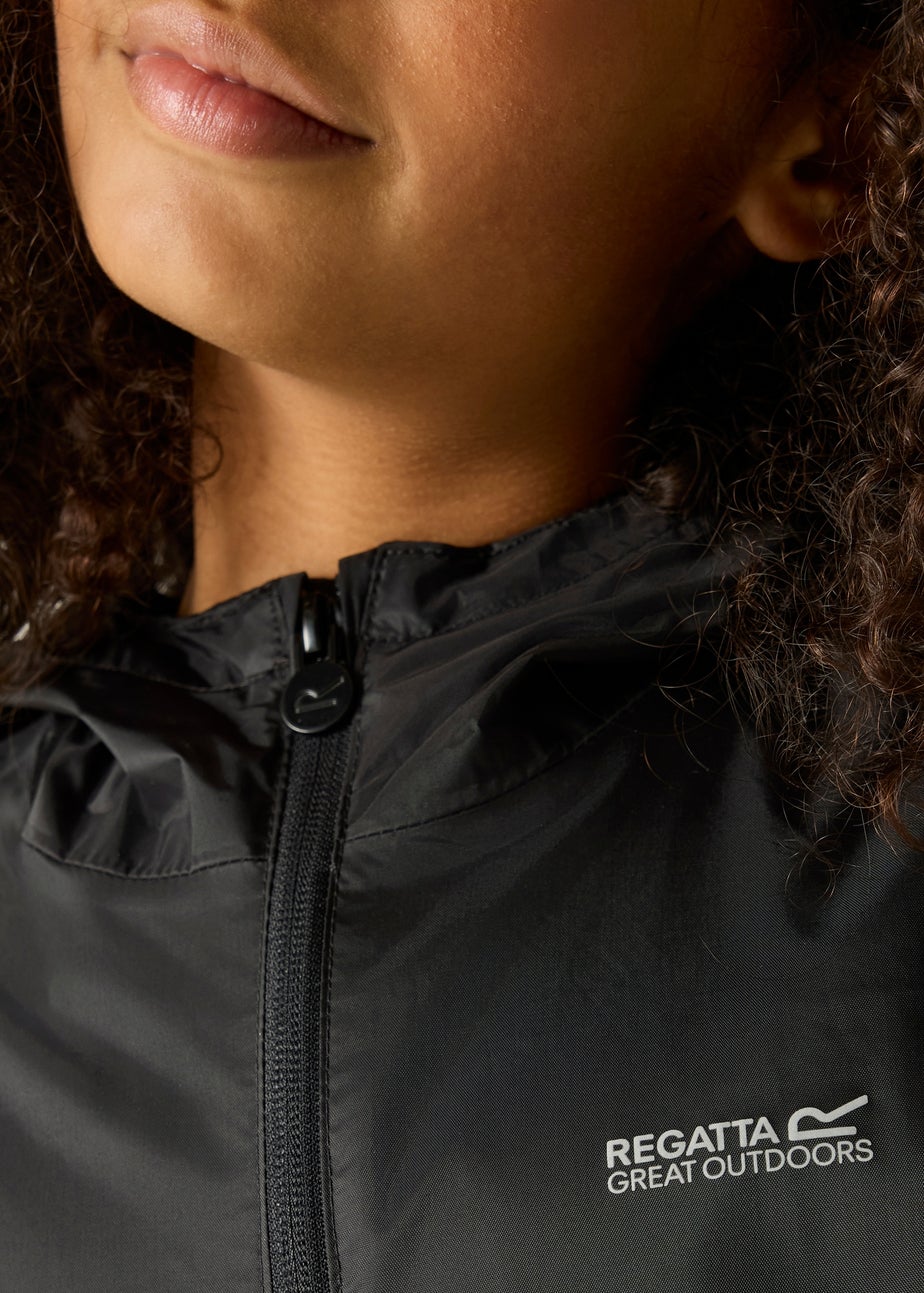 Regatta Black Kids Pack-It III Waterproof Breathable Isolite Jacket (3-16 Years)