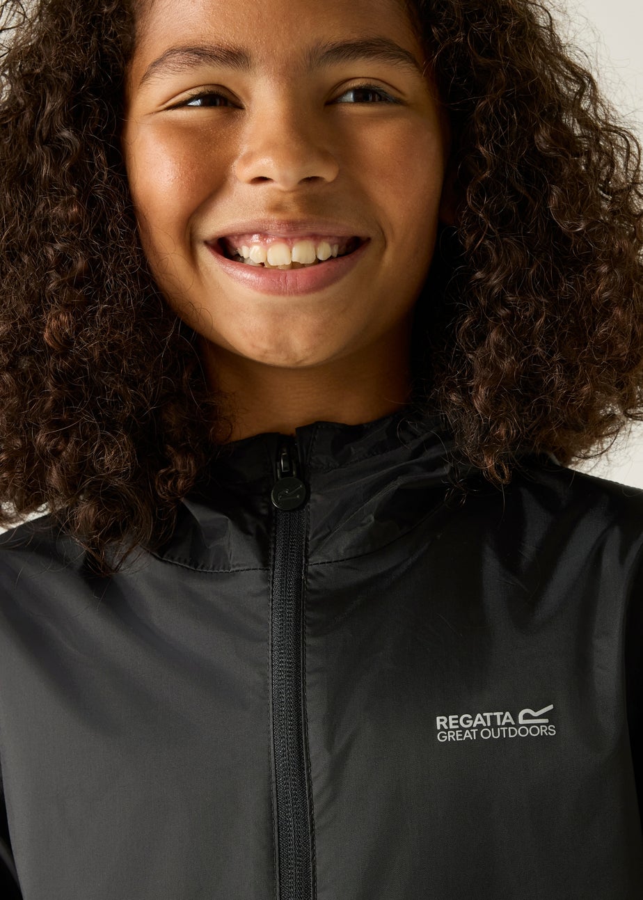 Regatta Black Kids Pack-It III Waterproof Breathable Isolite Jacket (3-16 Years)