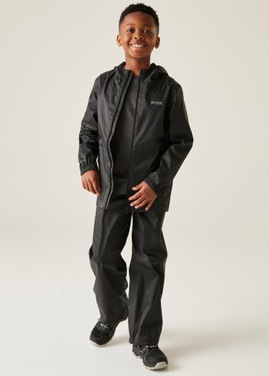 Regatta Black Kids Pack-It III Waterproof Breathable Isolite Jacket (3-16 Years)