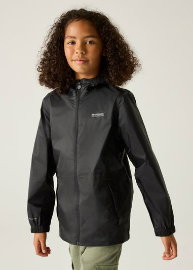 Regatta Black Kids Pack-It III Waterproof Breathable Isolite Jacket (3-16 Years)