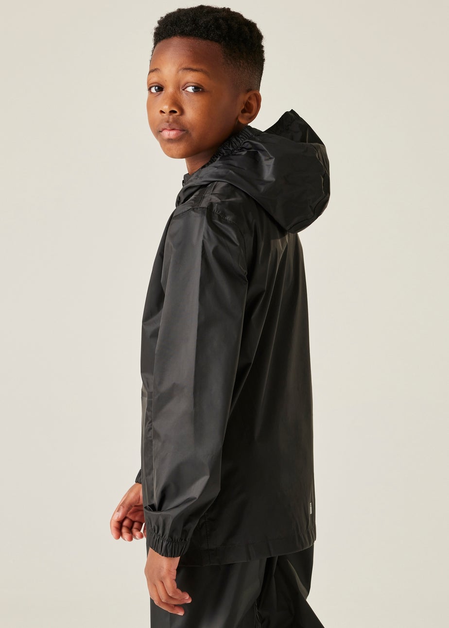 Regatta Black Kids Pack-It III Waterproof Breathable Isolite Jacket (3-16 Years)