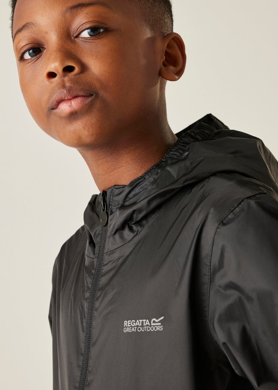 Regatta Black Kids Pack-It III Waterproof Breathable Isolite Jacket (3-16 Years)