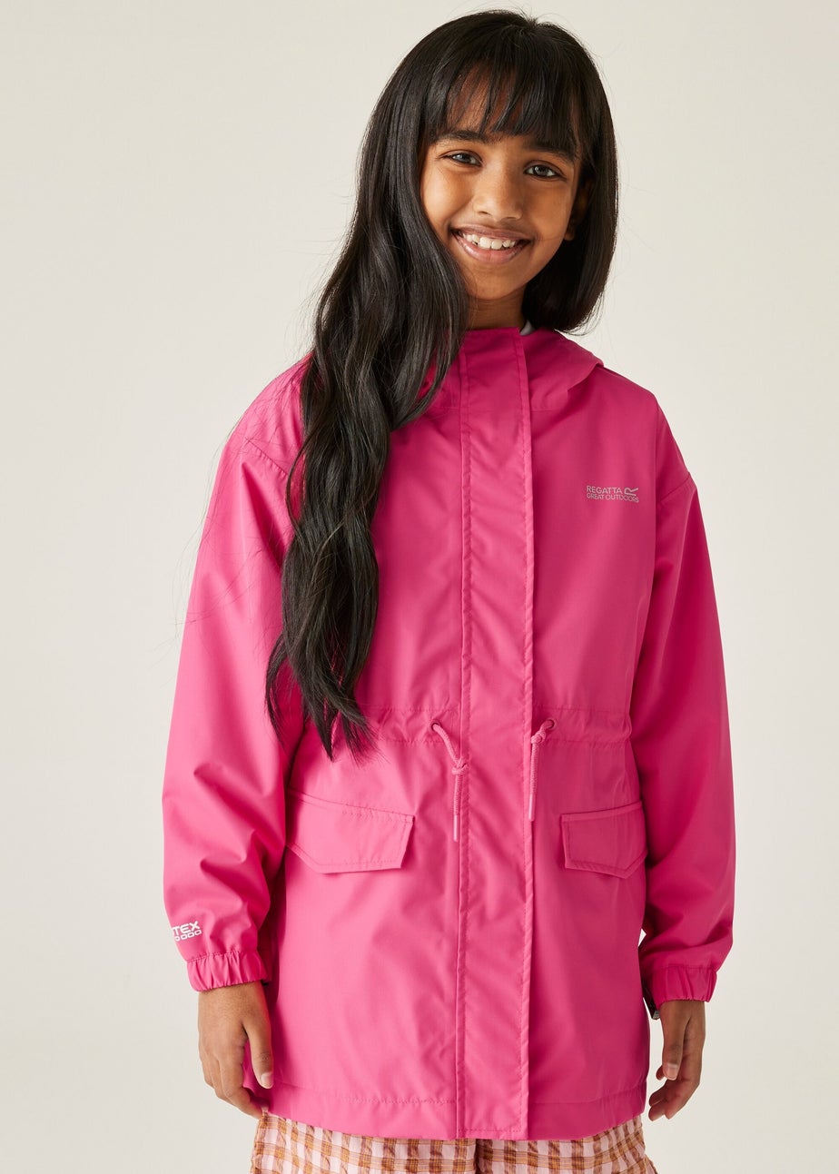 Regatta Candy Pop Stripe Kids Ballina Waterproof Breathable Isotex Jacket (3-16 Years)