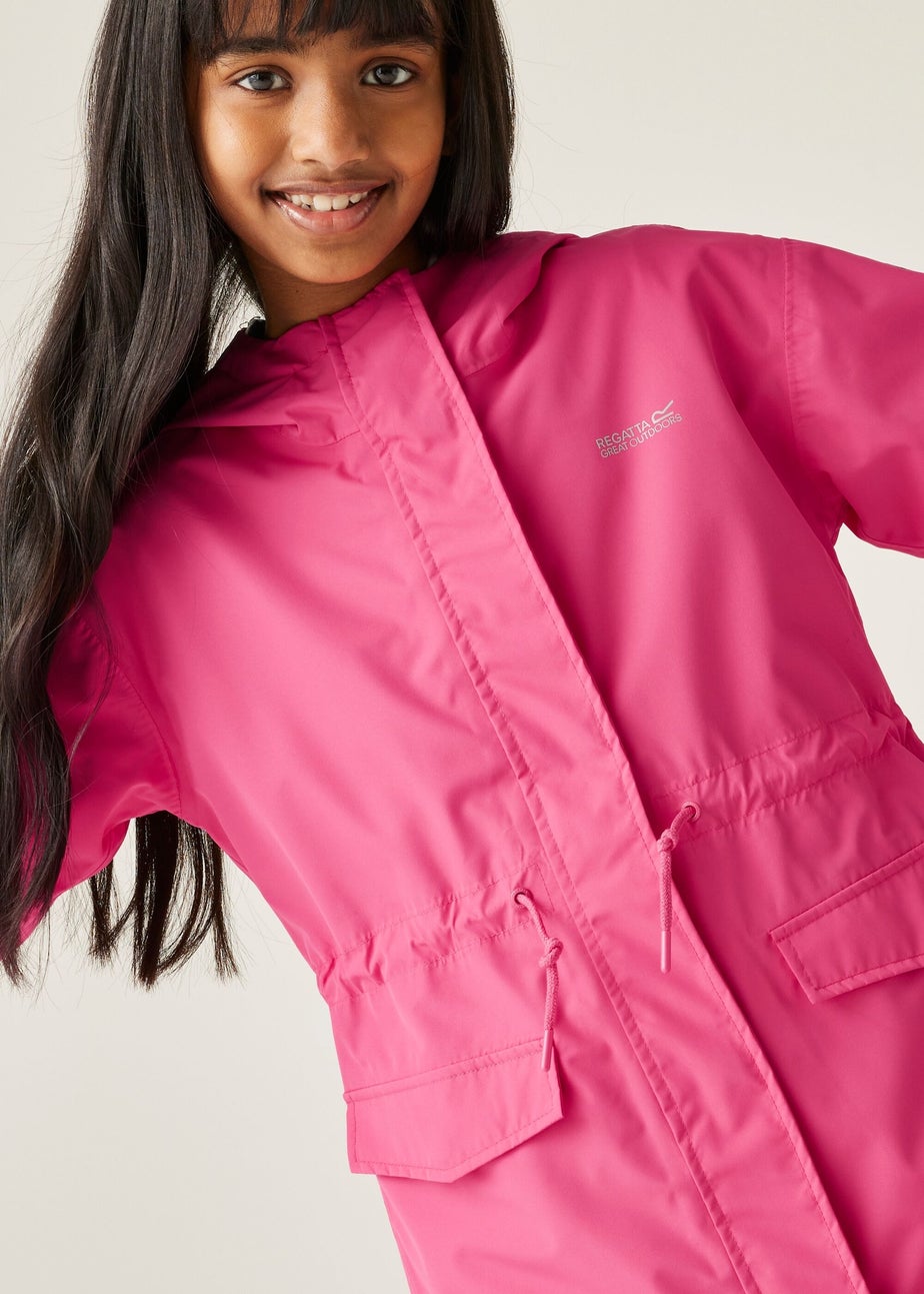 Regatta Candy Pop Stripe Kids Ballina Waterproof Breathable Isotex Jacket (3-16 Years)