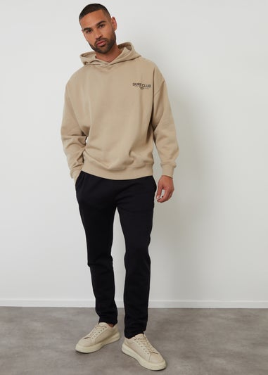 Threadbare Stone Graphic Print Relaxed Fit Pullover Hoodie