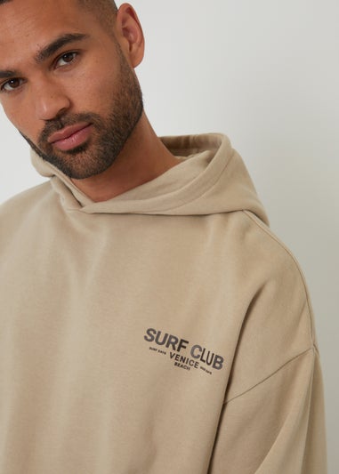 Threadbare Stone Graphic Print Relaxed Fit Pullover Hoodie