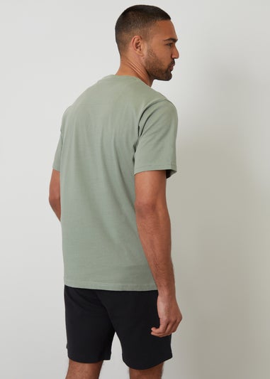 Threadbare Soft Green Cotton Blend Textured Short Pyjama Set