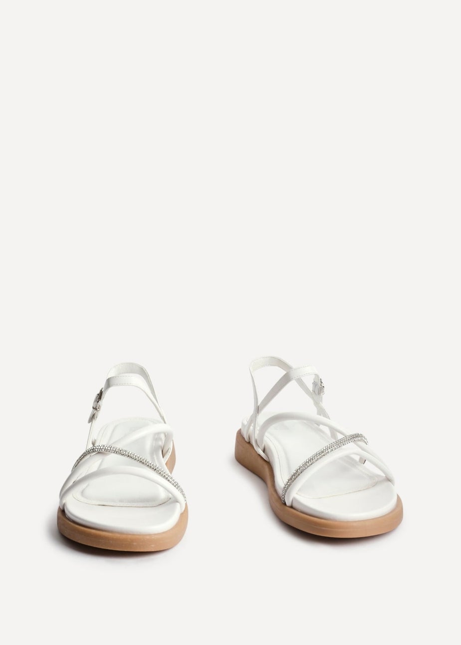 Linzi Spark White Strappy Footbed Sandal