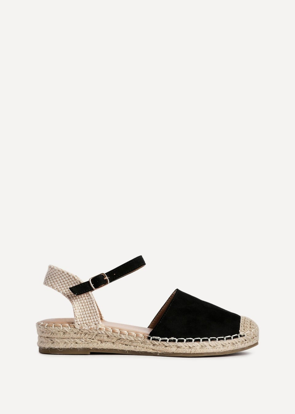 Linzi Neroli Black Closed Toe Espadrille Sandals