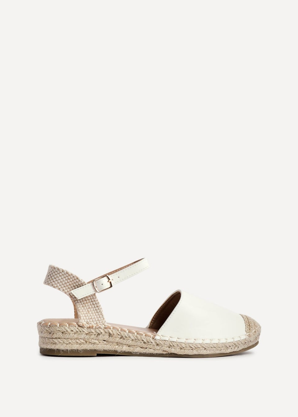 Linzi Neroli White Closed Toe Espadrille Sandals
