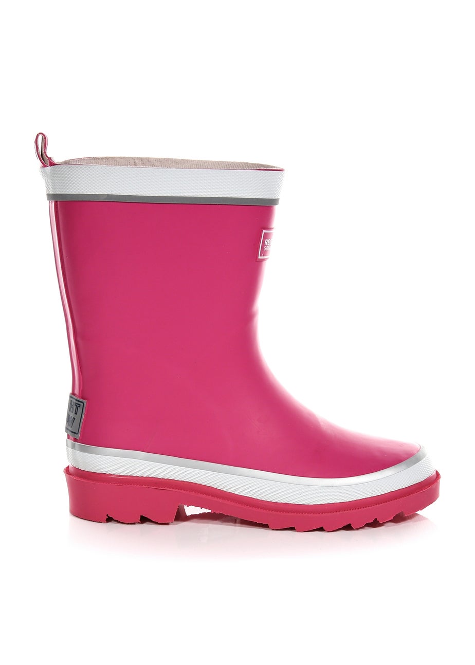 Regatta Rose Pink Kids Foxfire Reflective Wellies