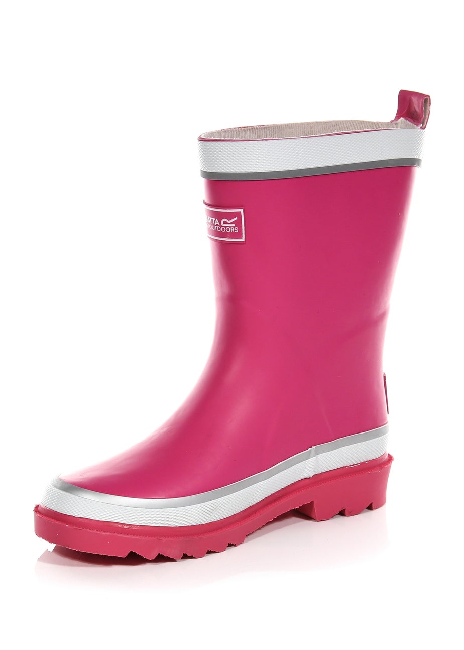 Regatta Rose Pink Kids Foxfire Reflective Wellies