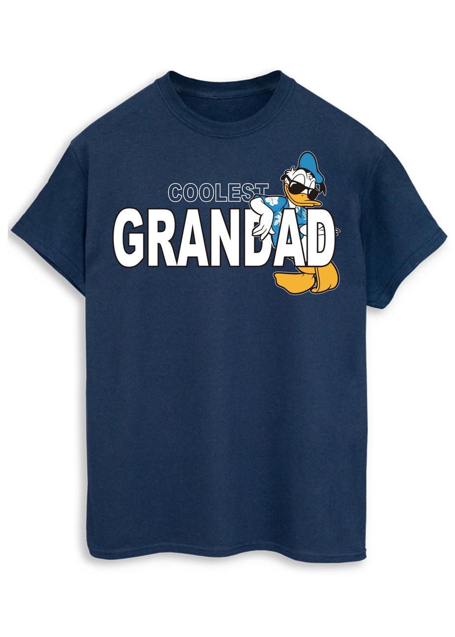 Disney Donald Duck Coolest Grandad Navy T Shirt