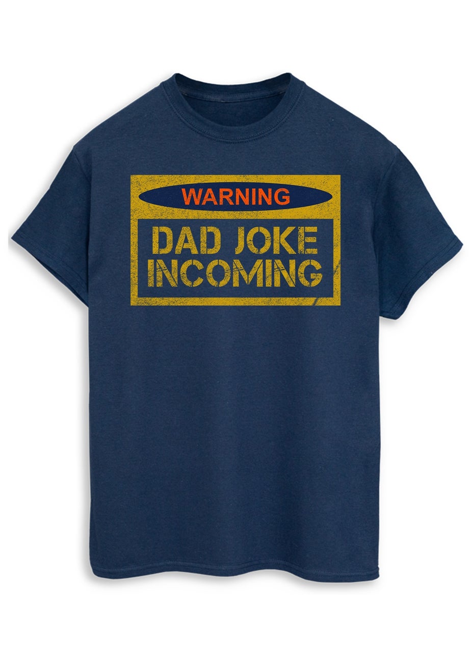 Brands In Dad Joke Incoming Navy T Shirt