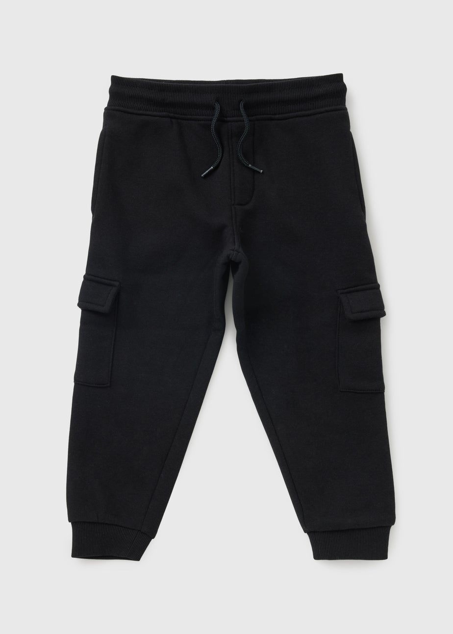 Boys Black Cargo Jogging Bottoms (1-7yrs)