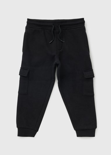 Boys Black Cargo Jogging Bottoms (1-7yrs)