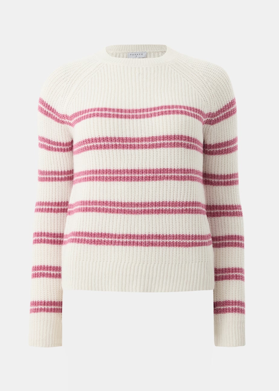 Raspberry Stripe Jumper